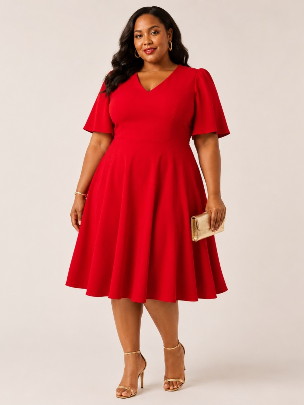 DM Collection Holiday Knockout Red Dress